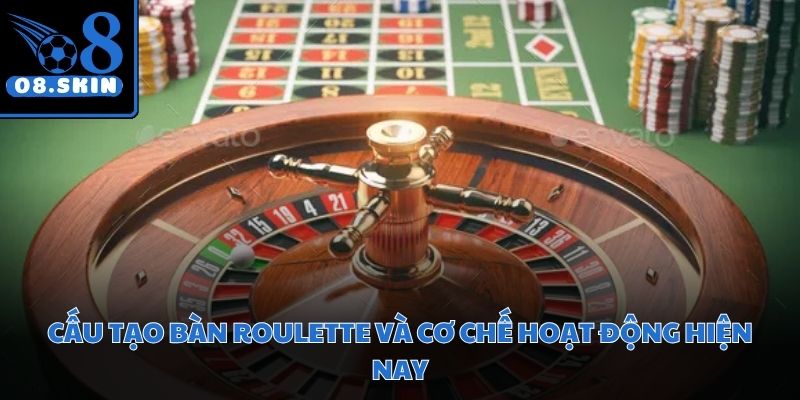 Roulette O8 bao gồm bánh xe số và bảng đặt chip được thiết kế chuyên nghiệp